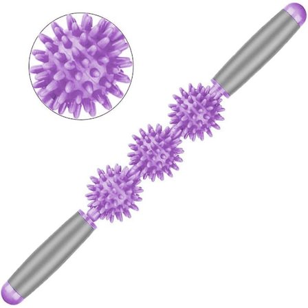Massage stav | Pindsvin bold muskelmassager - M3 tre kugler lilla