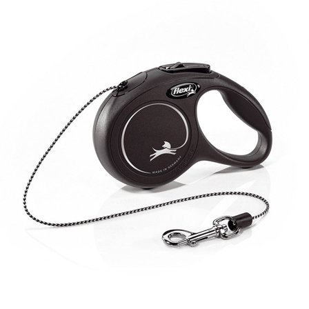 Flexi New Classic In Corda Guinzaglio Per Cani Colore Nero Taglia