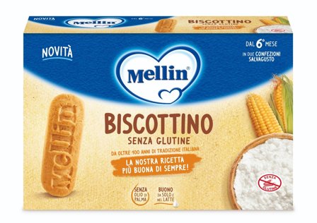 Biscotti Mellin Biscottino Senza Glutine 4M+ 500g
