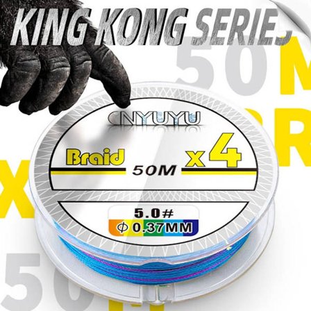 4 Stativ fiskeline 100M PE Flettet line 5,0 5,0