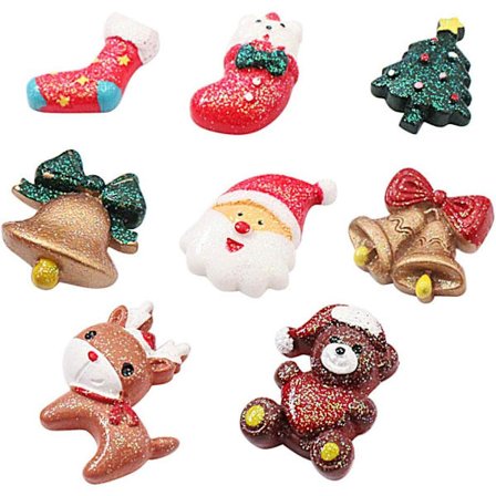 8 stk. julemagnetiske klistermærker køleskabsmagneter dekorative_OF