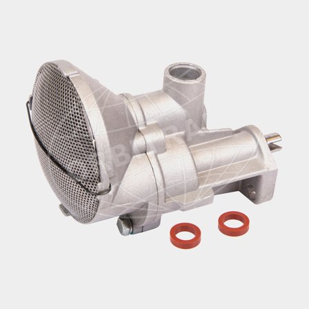 Orbitrade Oljepump för Volvo Penta B18 och B20 motorer, högkvalitativ reservdel i metall med silar och tätningar.