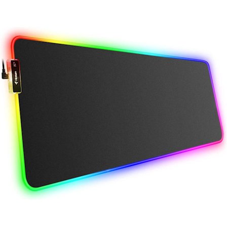 RGB Stort Gaming Mousepad, XXL Mousepad 800x300x4mm, PC Gaming Tilbehør Mousepad, Tastatur Skrivebordsmatte til Computer Gamer - Sort
