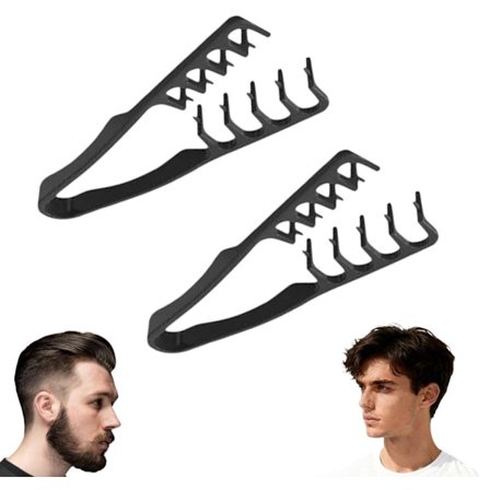 2-delt sæt - Hårstylingskamme - Høj kam - Perfekt til at skabe frisurer med volumen 19 cm (Sort)