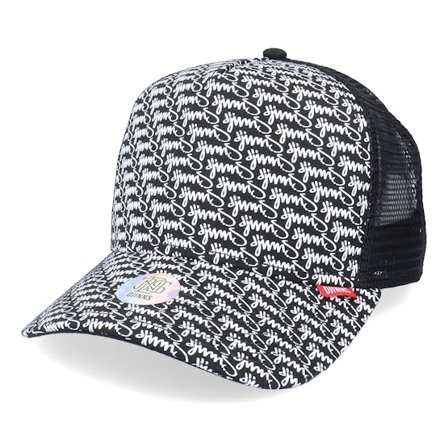 Djinns - Schwarz trucker Cap - Hft Allover Black Trucker @ Hatstore