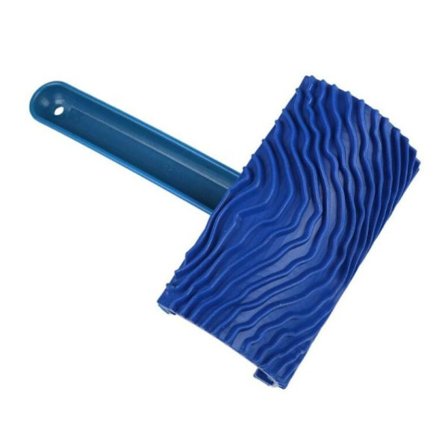 Malerulle i treimitasjon blå gummi DIY treimitasjonsmalingsverktøy veggrulle med håndtak