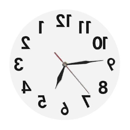 Omvendt Anti Veggklokke Moderne Baklengs Tid Går Mot Klokken Veggklokke (FMY) Hvit