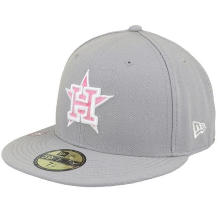 New Era - MLB Grå fitted Keps - Houston Astros MLB22 Mothers Day 59FIFTY Grey Fitted @ Hatstore