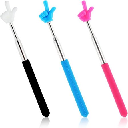 3 kpl Teleskooppinen Opettajan Osoitin Mini Sisäänvedettävä Opettajan Osoitin Keppi Ulosvedettävä Käsi-osoitin Sormiosoitin Keppi (Satunnainen Väri)