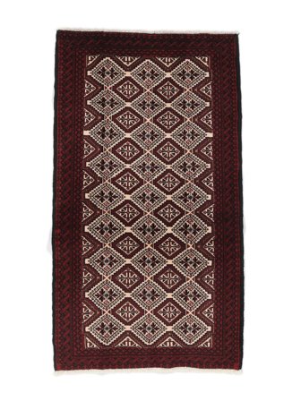 Hand Knotted Persian Baluch Rug 98X174 Black/Brown