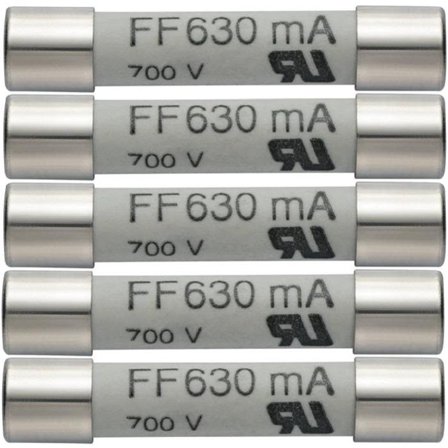 Testo 05900007 Reserve sikring 630 mA/600 V, pakke med 5 stk, Måleinstrument