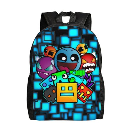 Geometry Dash Ryggsäckar för Barn Skolväska Bokväska Vardagsryggsäckar[D]