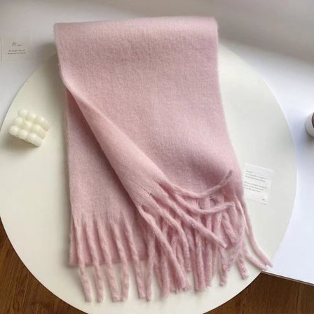 Vinter Cashmere Skjerf Lang Duskeskjerf ROSA