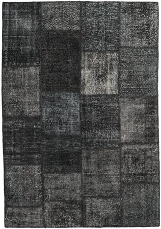 Tappeto Patchwork 160X231 Grigio Scuro/Grigio (Lana, Turchia)