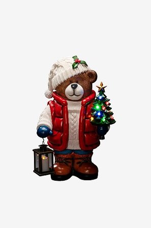 Jotex - Stor bamse LED højde 65,5 cm Flerfarvet - Køb Udendørsbelysning hos Jotex