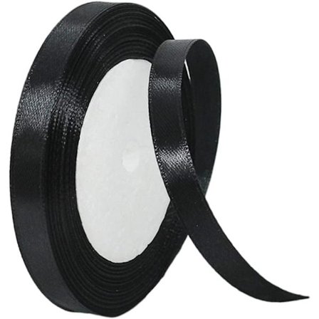 Svart band 10mm för presentinslagning