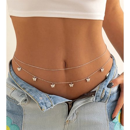 Sexy Body Chains Smykker Boho Sommer Strand Bikini Midjekjede Tilbehør
