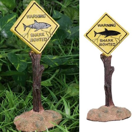 Akvarium Advarsel Dekorativ Plakat Harpiks Skilt Fisk Tank Land