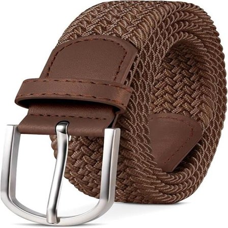 Herrebånd, Elastisk flettet belte Unisex Herr Dame Flettet Elastisk Stretch Vevd Belte 33mm(1,25"), Lengde 42"(107cm) Passer Midje 33"-36", Flere 