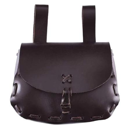 Nordic embossed bältesväska, retro medeltida PU-läder sidopaket, vintage bältespåse Höftväska Bärbar bältespåse midjepaket Coffee