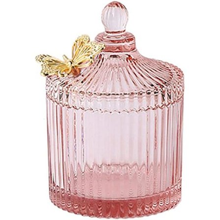 Let Lyksglas Sukkerkrukke Opbevaringskrukke Smykkeskrin Krystal Sukkerkrukke Tørret Frugtboks Retro Opbevaringskrukke