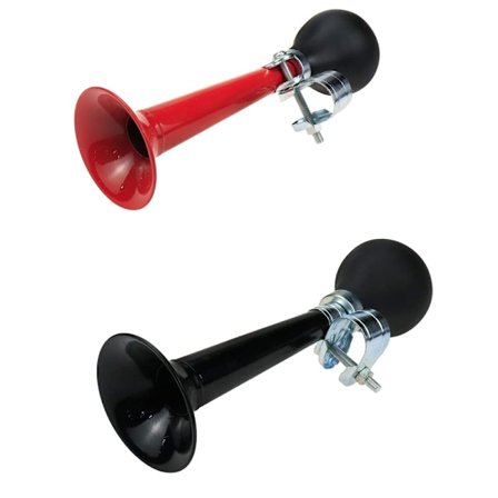 Sæt med 2 trompet horn, retro klovn horn, cykel horn til børn, klassisk metal snoet højttaler, sirene, snegle luft horn til køretøjer, cykler, 