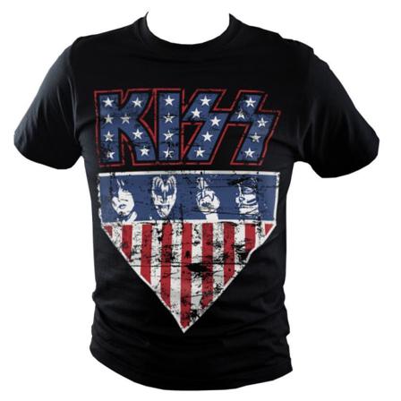 Kiss - T-shirt - Stars & Stripes Black M