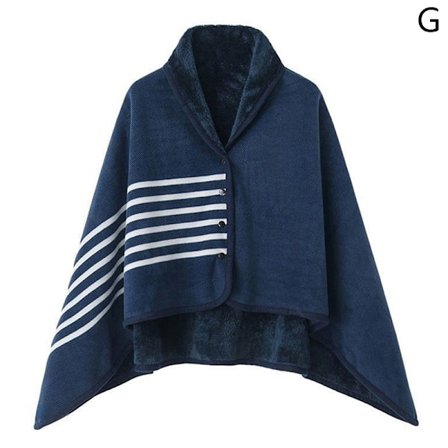 Bærbart plaid fleece tæppe Vintervarme kaster tykke tæppe