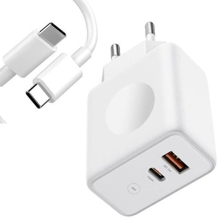 USB-nätladdare 30W PD 20W+QC 3.0 med USB-C-kabel för Xiaomi Mi 10 - 10 Lite - 10 Pro - 10T - 10T Lite - 10T Pro