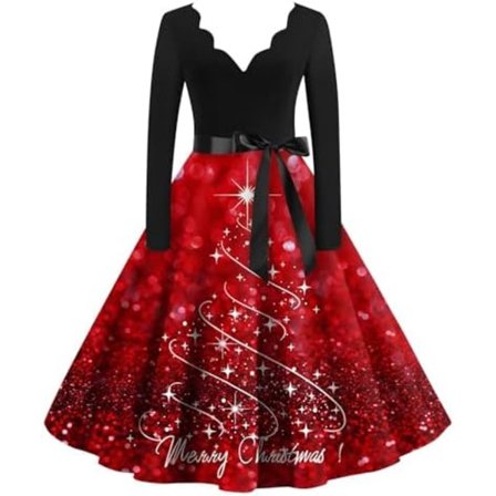 BTBDYDH Halloween Klänning Retro Långärmad V-ringad Klänning Utsvängd Vintage Hepburn Klänningar Pumpa Fladdermus Häxa Tryckt Cosplay Party Kostym 