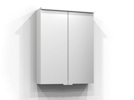 Svedbergs Bloc Spejlskab med LED-belysning Hvid, Badeværelse