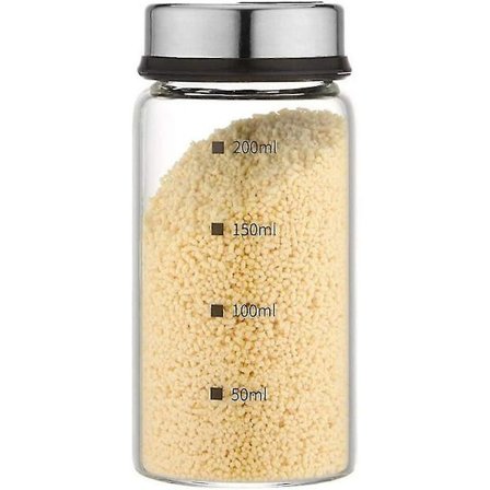 Lasinen suola- ja pippurimylly säädettävillä aukkoilla