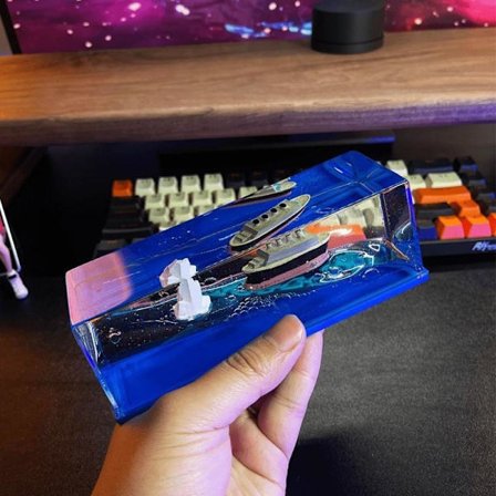 Kryssningsfartyg Fluid Liquid Drift Bottle Timglas Desktop Decor