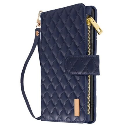 Suojakuori Samsung Galaxy S24 Ultralle - AVIZAR - Lompakko - Sininen - Timantti - Integroidut taskut