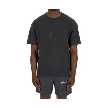 Palm Angels, Palm Angels T-Shirt GD BOX Logo Zwart, Heren, Maat:S,Katoen,Bedrukt