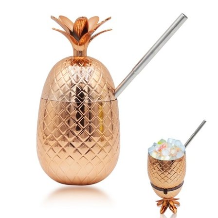 IC Ananasformad Moscow Mule Mugg Cocktail Koppar 16oz kaffe