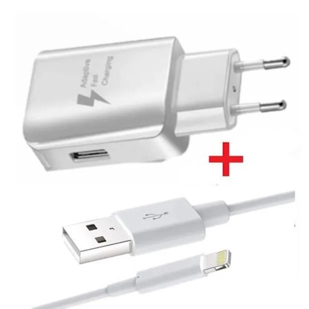 Laddare - Apple - iPad 2020 10.2 - Snabbladdare 3A - USB Lightning-kabel - Optimal säkerhet