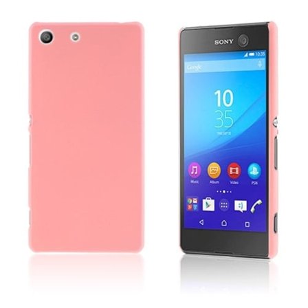 Gummibelagt hårdt plastik etui til Sony Xperia M5 E5603 / M5 Dual E5633 - Pink