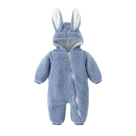 Infant Thicken Fleece Romper Långärmad Vinter Ytterkläder Outfits