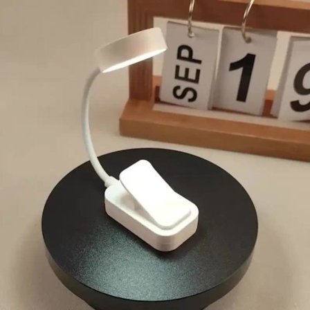 1 Justerbar Sengelampe, 3 Farvemuligheder, 360° Fleksibel Hals, Velegnet til Natlæsere, Bordpladekompatibel, Batteridrevet (Ingen Batteri....