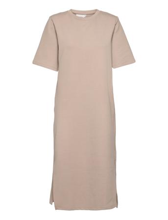 Iminagz Ss Dress Knælang Kjole Beige Gestuz