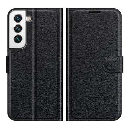Samsung Galaxy S22 Plus Fodral Litchi Textur Svart