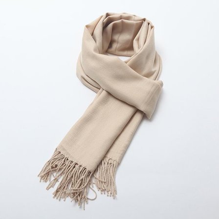 Ekstra Langt Dame Vinter Skjerf 200x60cm Varmt Strikket Mote Sjal Wrap Beige