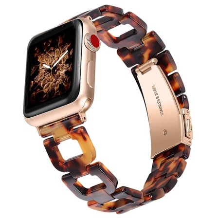 Apple Watch (45 mm) elegant klockarmband i harts - Sköldpaddsskal