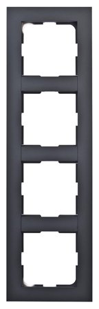 Elko Plus Yhdistelmäkehys musta 4-paikkainen, Kytkimet & pistorasiat