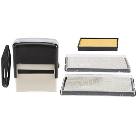 Selvblæknende Stempel Sæt Tilpasset DIY Firmanavn Nummer Adresse Trykning Gummistempel Med Pincet K