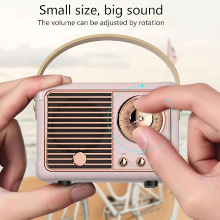 Hm11 Portable Music Player Mini Retro Rechargeable Speaker Radio Outdo