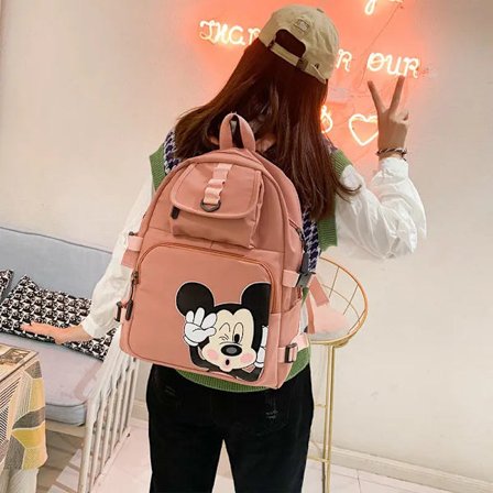 Uusi Disney Naisten Reppu Sarjakuva Mikki Hiiri Naisten Suurikokoinen Reppu Ylellinen Merkki Korkealaatuinen Koululaukku Tytöille~04623
