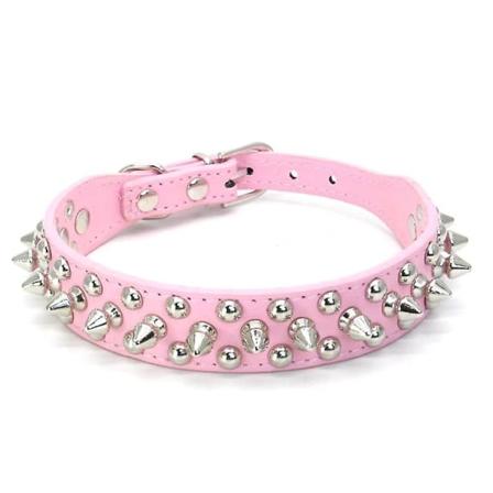 Piikkikaulapanta Vaaleanpunainen Pehme Pu Nahka Hauska Mushroom Niittinastat Pentu s dett v ulkona k ytett v koiranpanta