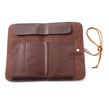 Verktyg Knivar Roll Up Bag Carving Pocket Knives Läderväska